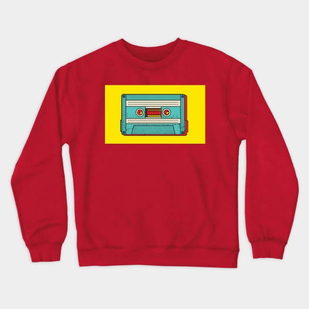 The Old Cassette Tape Crewneck Sweatshirt by sutrisnodraw